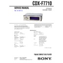 Sony CDX-F7710 Service Manual