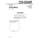 Sony CDX-GS500R (serv.man2) Service Manual
