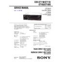 Sony CDX-GT110, CDX-GT11W, CDX-GT160, CDX-GT160S Service Manual