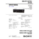 Sony CDX-GT111, CDX-GT161, CDX-GT161S Service Manual