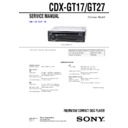 Sony CDX-GT17, CDX-GT27 Service Manual