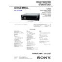 Sony CDX-GT180, CDX-GT280, CDX-GT280S, CDX-GT285S Service Manual