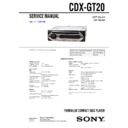 Sony CDX-GT20 Service Manual