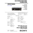 Sony CDX-GT200, CDX-GT200E, CDX-GT200S, CDX-GT20W, CDX-GT250S, CXS-G2516FS Service Manual