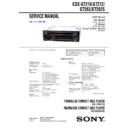 Sony CDX-GT210, CDX-GT212, CDX-GT262, CDX-GT262S, CXS-GT2113 Service Manual