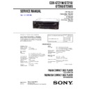 Sony CDX-GT210, CDX-GT21W, CDX-GT260, CDX-GT260S, CXS-GT2113 Service Manual