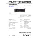 Sony CDX-GT217, CXS-GT2113F, XS-GF132R Service Manual