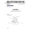 Sony CDX-GT217, CXS-GT2113F Service Manual