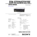 Sony CDX-GT220, CDX-GT227EE, CXS-GT2713F Service Manual