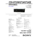 Sony CDX-GT23W, CDX-GT24, CDX-GT24EE, CXS-GT2413E, CXS-GT2469E Service Manual