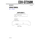Sony CDX-GT250M (serv.man2) Service Manual