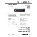 Sony CDX-GT315C Service Manual