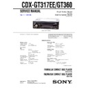 Sony CDX-GT317EE, CDX-GT360 Service Manual
