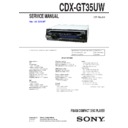 Sony CDX-GT35UW Service Manual