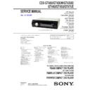 Sony CDX-GT40U, CDX-GT40UW, CDX-GT42UE, CDX-GT44U, CDX-GT45U, CDX-GT47UE Service Manual