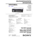 Sony CDX-GT420U, CDX-GT424U, CDX-GT427UE, CDX-GT470U, CDX-GT470US Service Manual