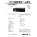 Sony CDX-GT45IP, CDX-GT45IPM Service Manual