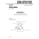 Sony CDX-GT517EE (serv.man2) Service Manual