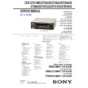 Sony CDX-GT560UE, CDX-GT560UI, CDX-GT560US, CDX-GT564UI, CDX-GT610UG, CDX-GT610US, CDX-GT616UG, CDX-GT61UMS Service Manual