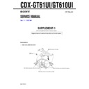 Sony CDX-GT610UI, CDX-GT61UI (serv.man2) Service Manual