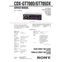 Sony CDX-GT700D, CDX-GT705DX Service Manual