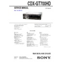 Sony CDX-GT700HD Service Manual