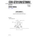 Sony CDX-GT81UW, CDX-GT860U (serv.man2) Service Manual
