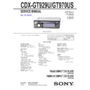 Sony CDX-GT929U, CDX-GT970US Service Manual