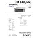 Sony CDX-L350, CDX-L360 Service Manual