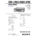 Sony CDX-L350, CDX-L450X, CDX-L470X, CXS-2100 Service Manual