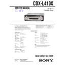 Sony CDX-L410X Service Manual