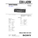 Sony CDX-L420V Service Manual