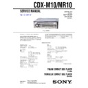 Sony CDX-M10, CDX-MR10 Service Manual