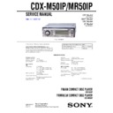 Sony CDX-M50IP, CDX-MR50IP Service Manual