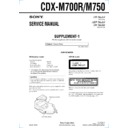Sony CDX-M700R, CDX-M750 (serv.man2) Service Manual