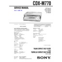 Sony CDX-M770 Service Manual