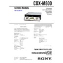 Sony CDX-M800 Service Manual