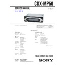 Sony CDX-MP50 Service Manual