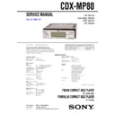 Sony CDX-MP80 Service Manual