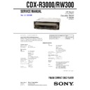 cdx-r3000, cdx-rw300 service manual