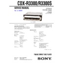 Sony CDX-R3300, CDX-R3300S, CXS-R330GF Service Manual