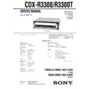cdx-r3300, cdx-r3300t service manual