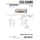Sony CDX-R35MR Service Manual