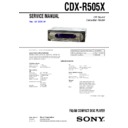Sony CDX-R505X Service Manual