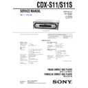 Sony CDX-S11, CDX-S11S Service Manual