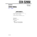 Sony CDX-S2050 (serv.man2) Service Manual