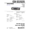 Sony CDX-S22, CDX-S22S Service Manual