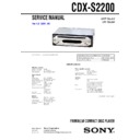 cdx-s2200 service manual