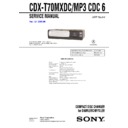 Sony CDX-T70MXDC Service Manual