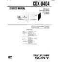 Sony CDX-U404, XR-U500RDS, XR-U700RDS, XR-U800RDS Service Manual